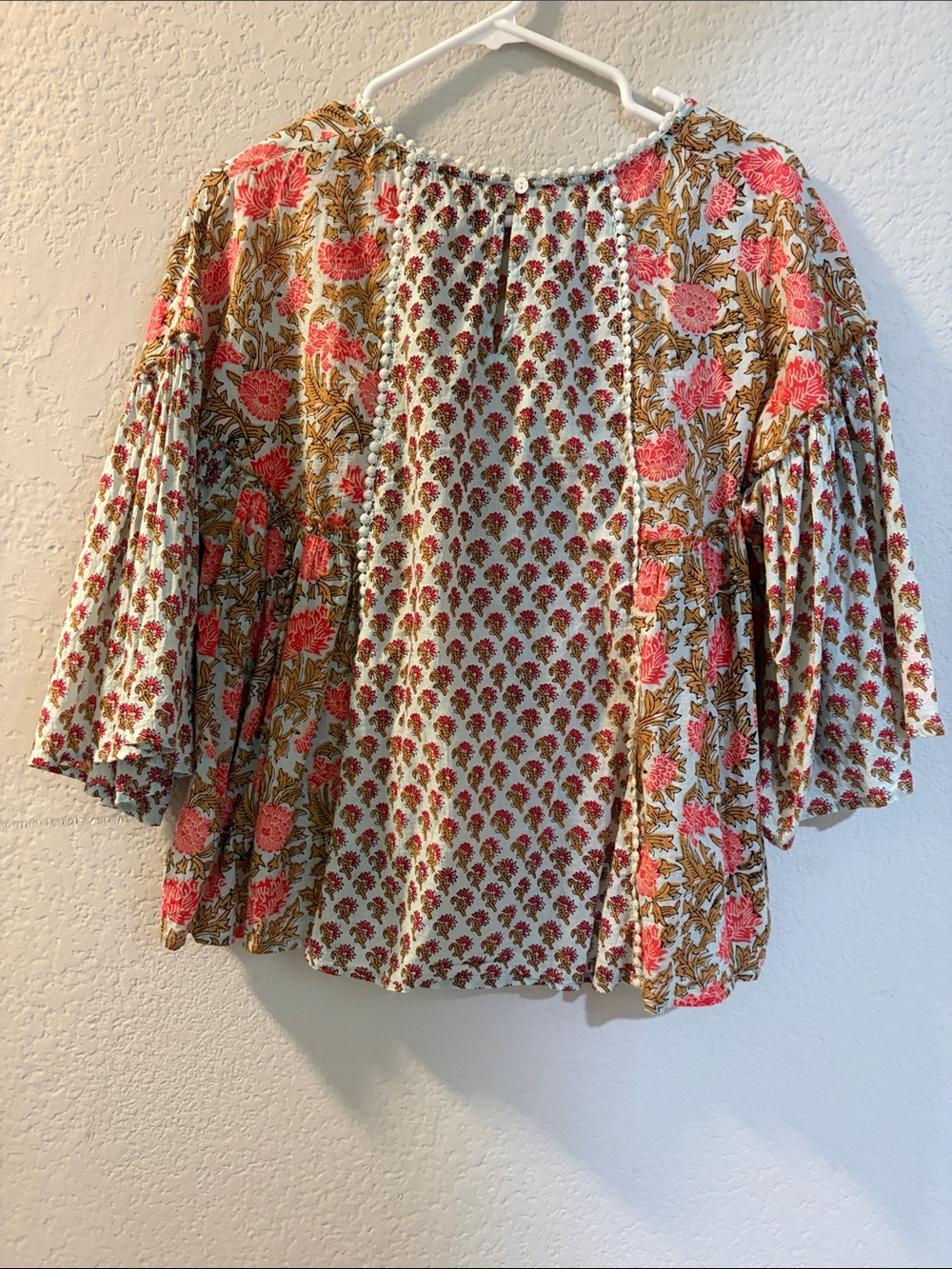 Rachel Zoe Floral Boho Tunic in Coral, Mustard & Cream - Picture 2 of 5